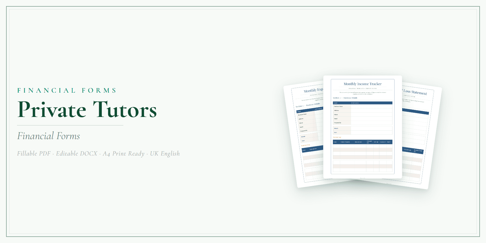 Financial Forms Bundle — Premium