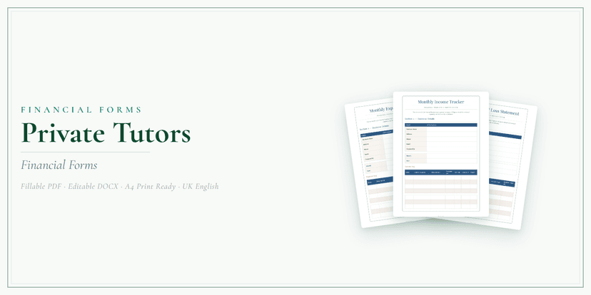 Financial Forms Bundle — Standard