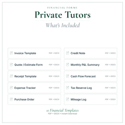 Financial Forms Bundle — Premium — What's included
