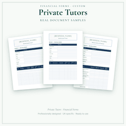 Financial Forms Bundle — Custom — Sample document pages