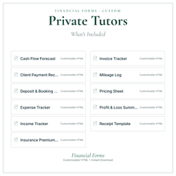 Financial Forms Bundle — Custom — What's included