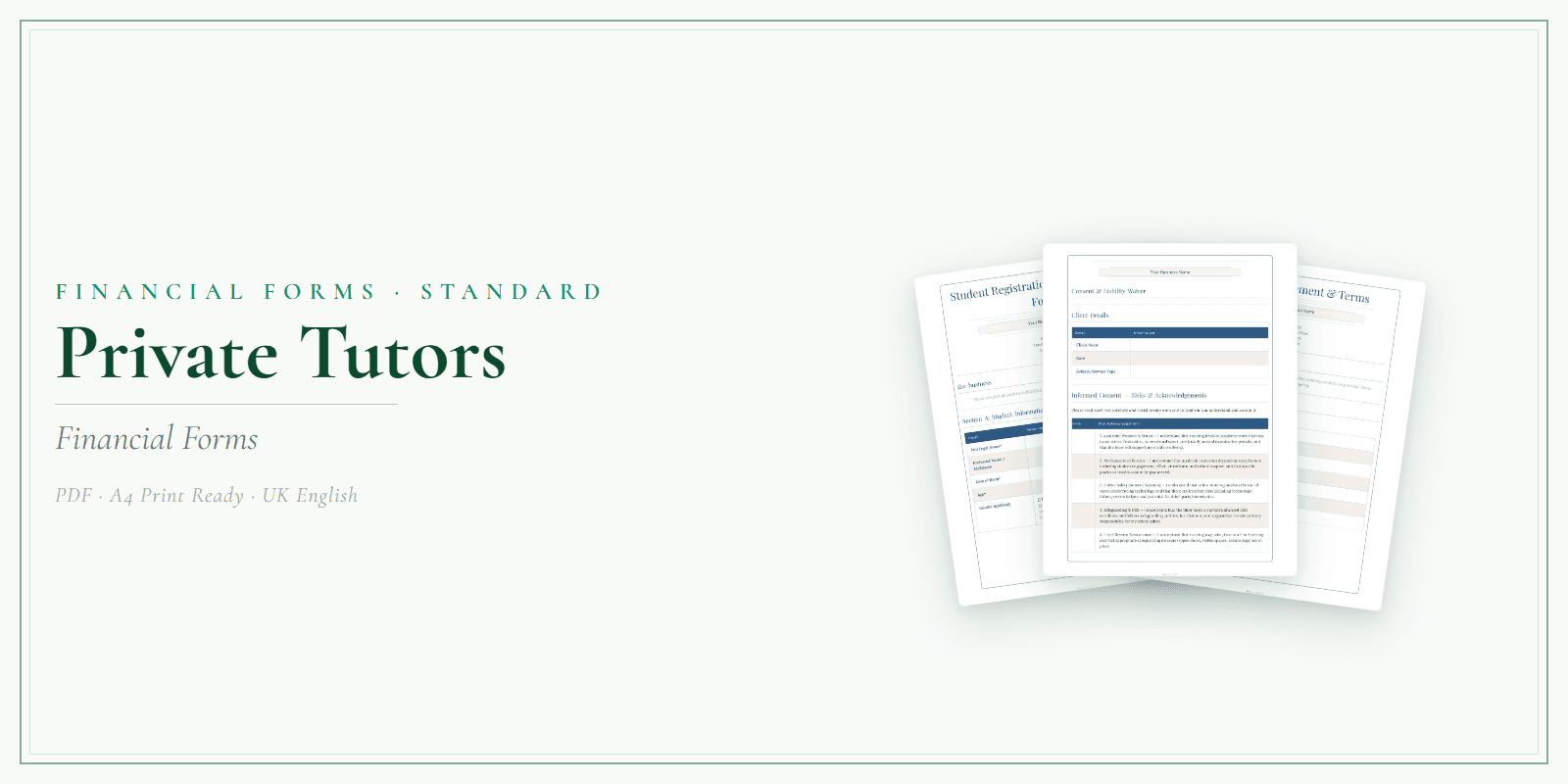 Financial Forms Bundle — Standard