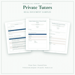 Financial Forms Bundle — Standard — Sample document pages