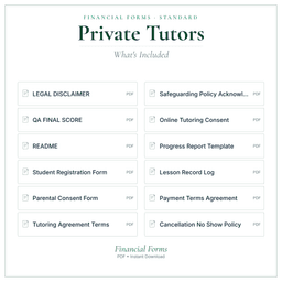 Financial Forms Bundle — Standard — What's included