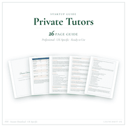 Private Tutors — Startup Guide, PDF guide product preview