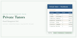 Private Tutors — Round Management Pack, PDF product overview