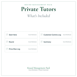 Private Tutors — Round Management Pack, PDF what's included preview