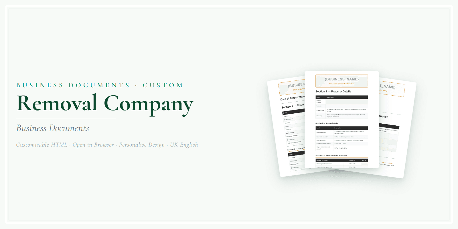 Business Documents — Custom — Product overview