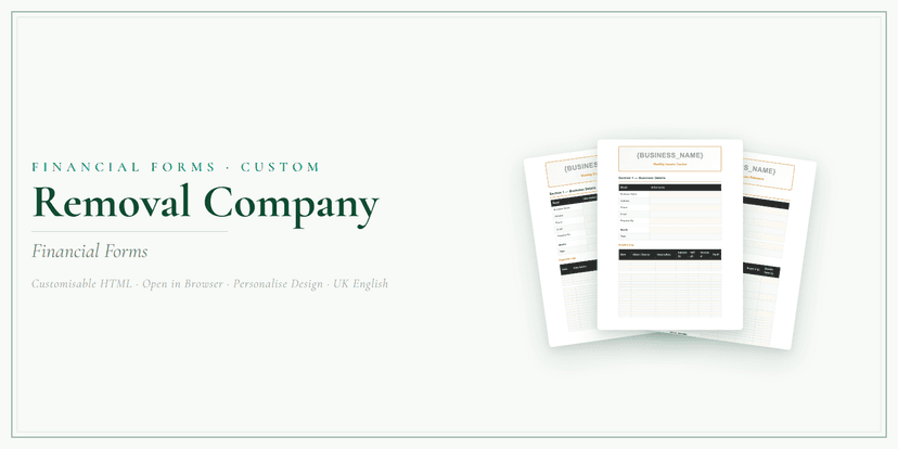 Financial Forms Bundle — Custom