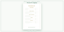 Removal Company — Price List & Service Menu, PDF product overview