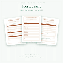 Business Documents — Standard — Sample document pages