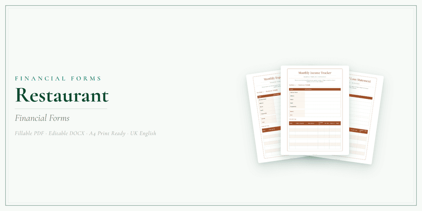 Financial Forms Bundle — Standard