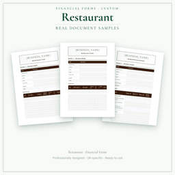 Financial Forms Bundle — Custom — Sample document pages