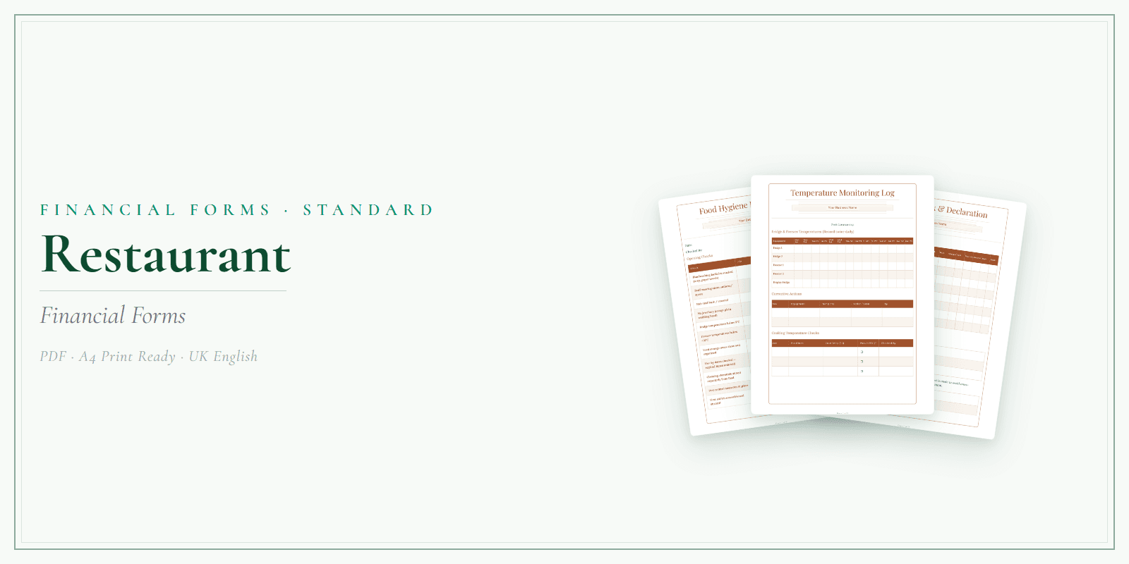 Financial Forms Bundle — Standard — Product overview