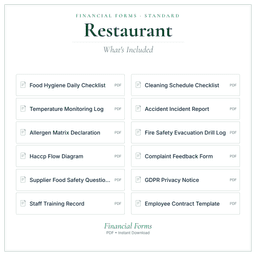 Financial Forms Bundle — Standard — What's included