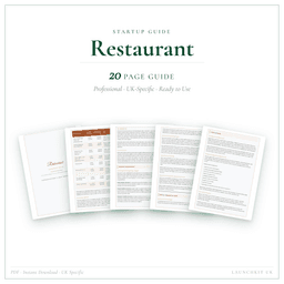 Restaurant — Startup Guide, PDF guide product preview