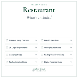 Restaurant — Startup Guide, PDF guide what's included preview