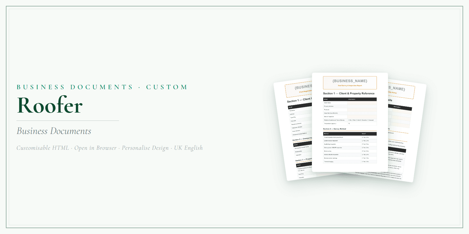 Business Documents — Custom — Product overview