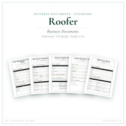 Roofer — Business Documents — Standard, PDF with fillable header product preview