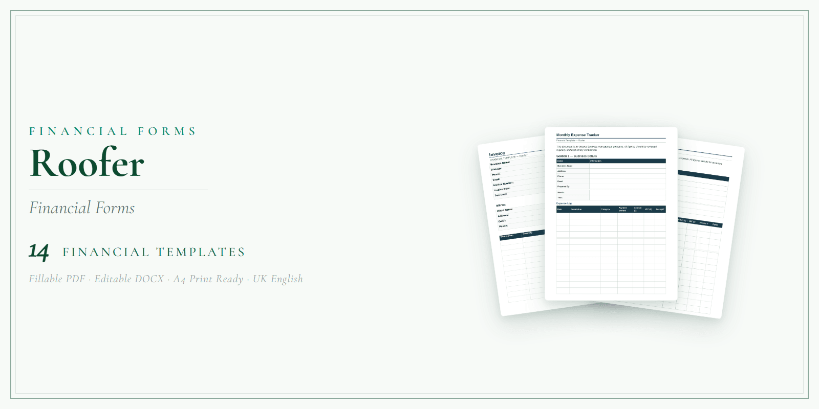 Financial Forms Bundle — Premium — Product overview