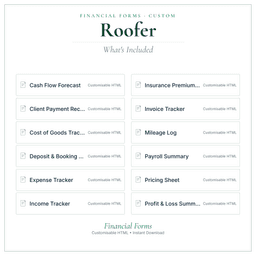 Financial Forms Bundle — Custom — What's included