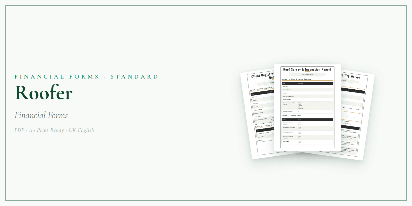 Financial Forms Bundle — Standard — Product overview