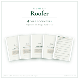 Roofer — AI Copy Kit, PDF and editable DOCX product preview