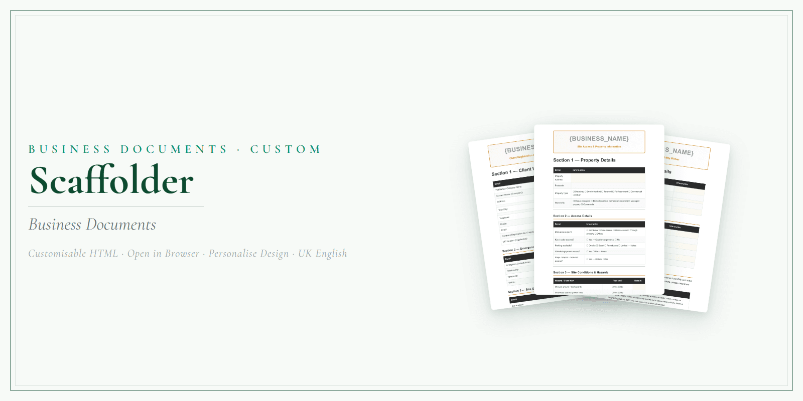 Business Documents — Custom — Product overview