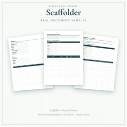 Financial Forms Bundle — Premium — Sample document pages