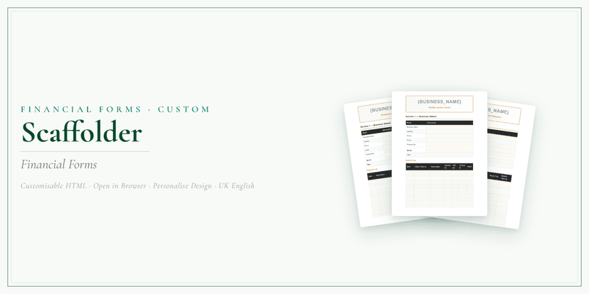 Financial Forms Bundle — Custom