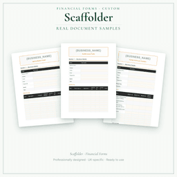 Financial Forms Bundle — Custom — Sample document pages