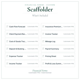 Financial Forms Bundle — Custom — What's included