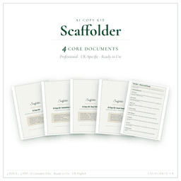 Scaffolder — AI Copy Kit, PDF and editable DOCX product preview