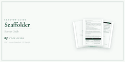 Scaffolder — Startup Guide, PDF guide product overview