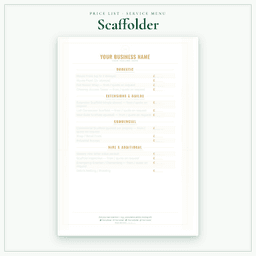 Scaffolder — Price List & Service Menu, PDF sample pages