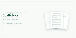 Scaffolder — Social Media Content Kit, PDF and editable DOCX product overview