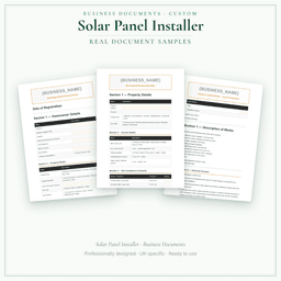 Business Documents — Custom — Sample document pages