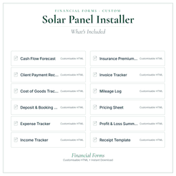 Financial Forms Bundle — Custom — What's included