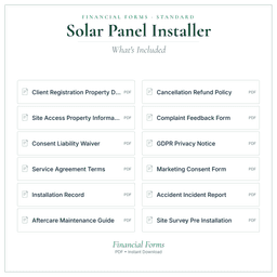 Financial Forms Bundle — Standard — What's included