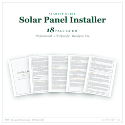 Solar Panel Installer — Startup Guide, PDF guide product preview