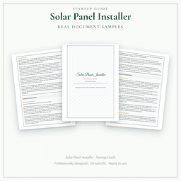 Solar Panel Installer — Startup Guide, PDF guide sample pages