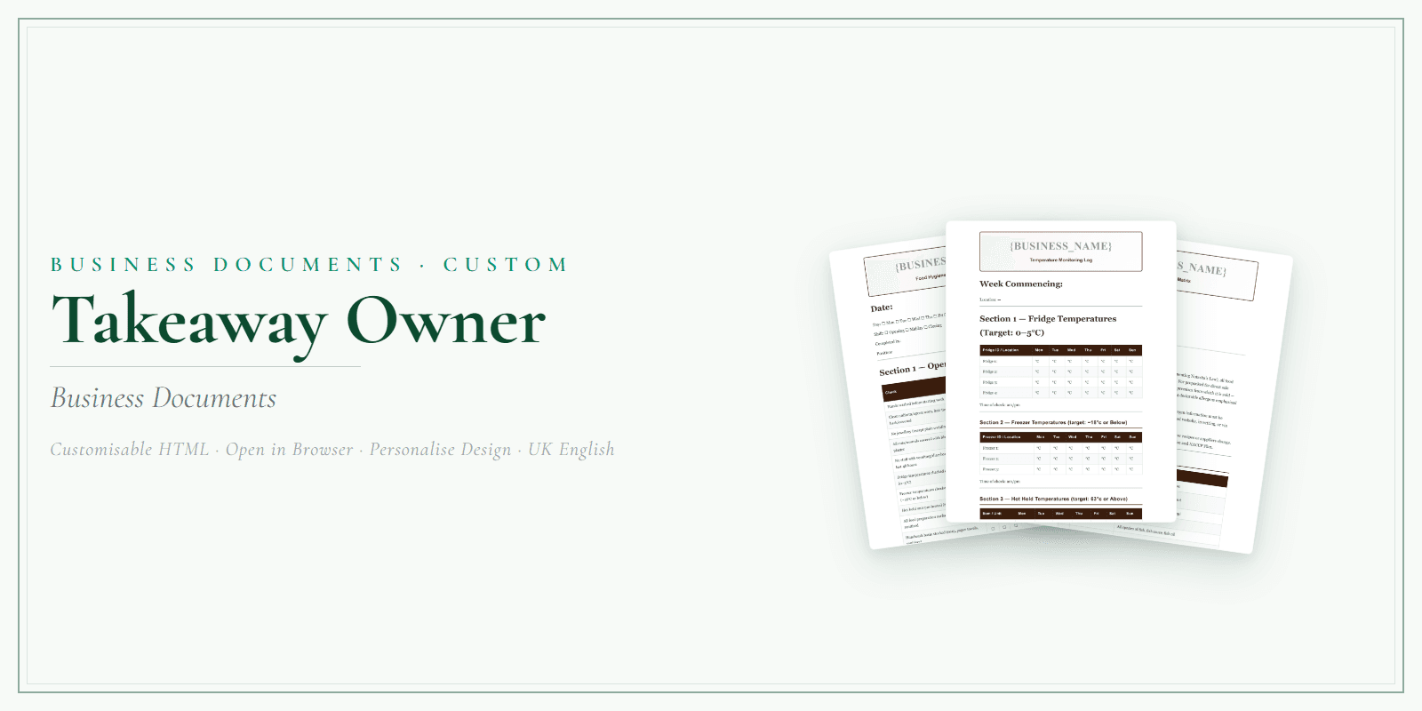 Business Documents — Custom — Product overview