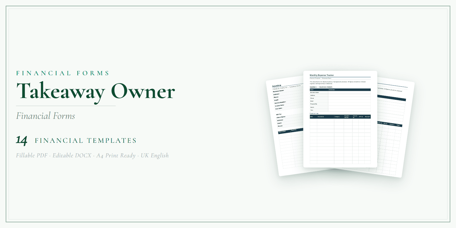 Financial Forms Bundle — Premium — Product overview