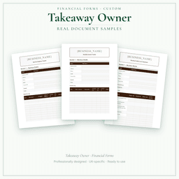 Financial Forms Bundle — Custom — Sample document pages