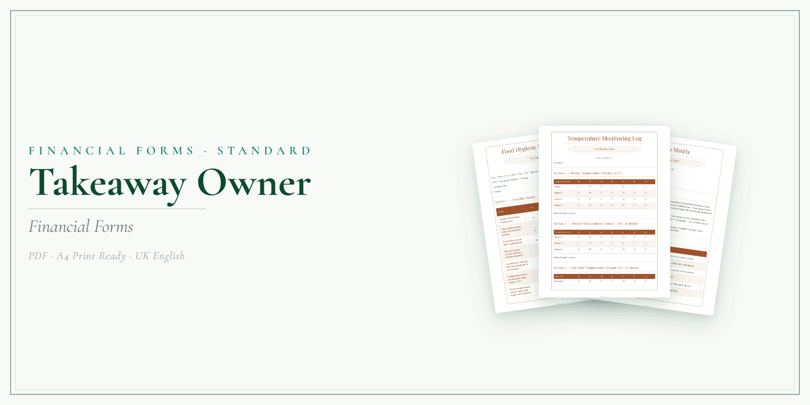 Financial Forms Bundle — Standard