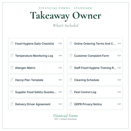 Financial Forms Bundle — Standard — What's included