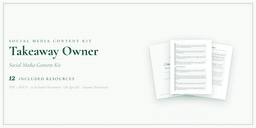 Takeaway Owner — Social Media Content Kit, PDF and editable DOCX product overview