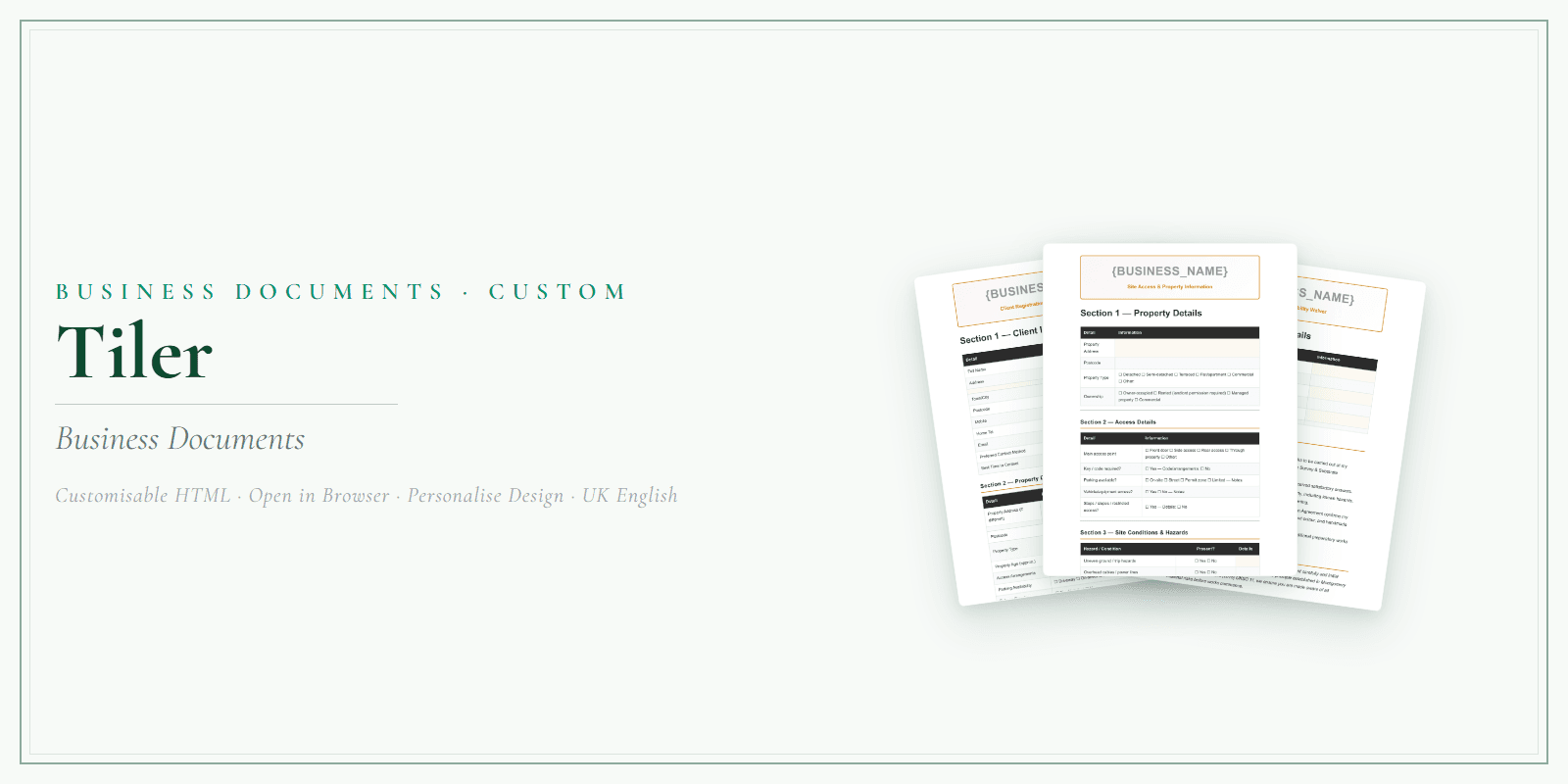 Business Documents — Custom — Product overview