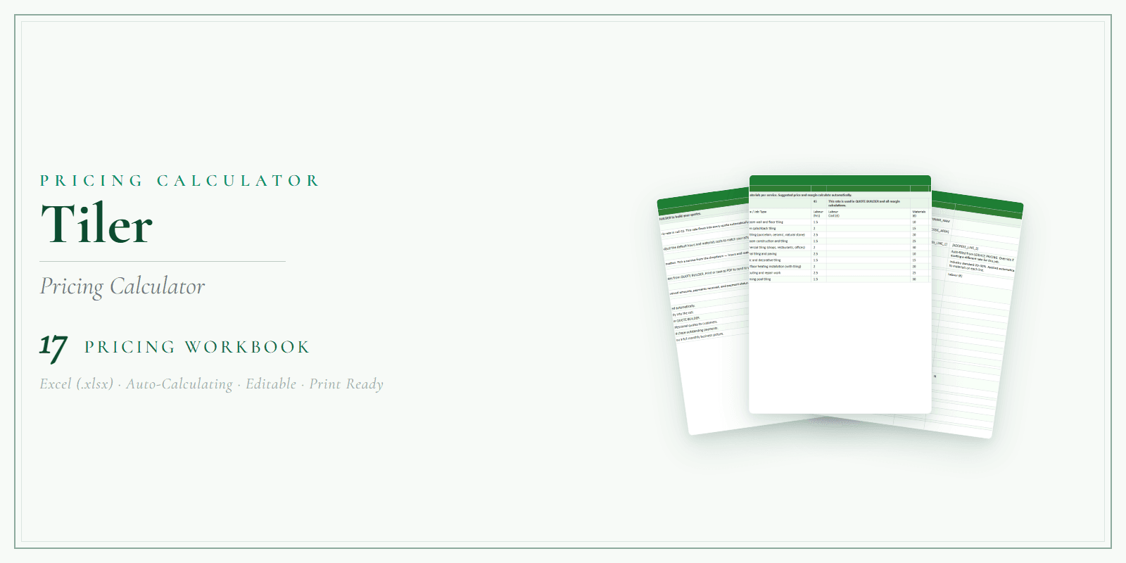 Pricing Calculator — Premium — Product overview
