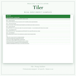 Pricing Calculator — Premium — Sample document pages